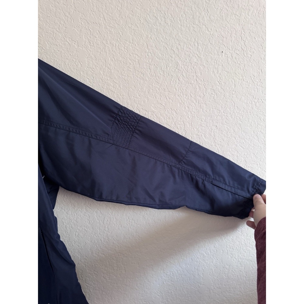 Vintage Reebok Windbreaker Jacket Men Large Navy Blue Mesh Lined Water Resistant - Picture 5 of 13